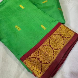 beautiful parrot green saree