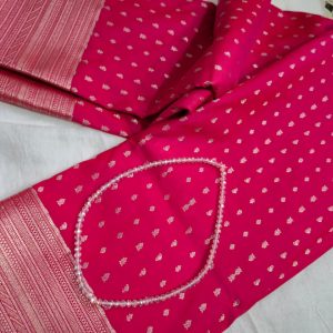 elegant rani pink art silk saree