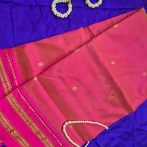 graceful pink narayan peth saree