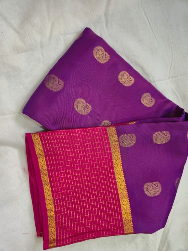 rich-purple-and-rani-pink-pure-silk-saree